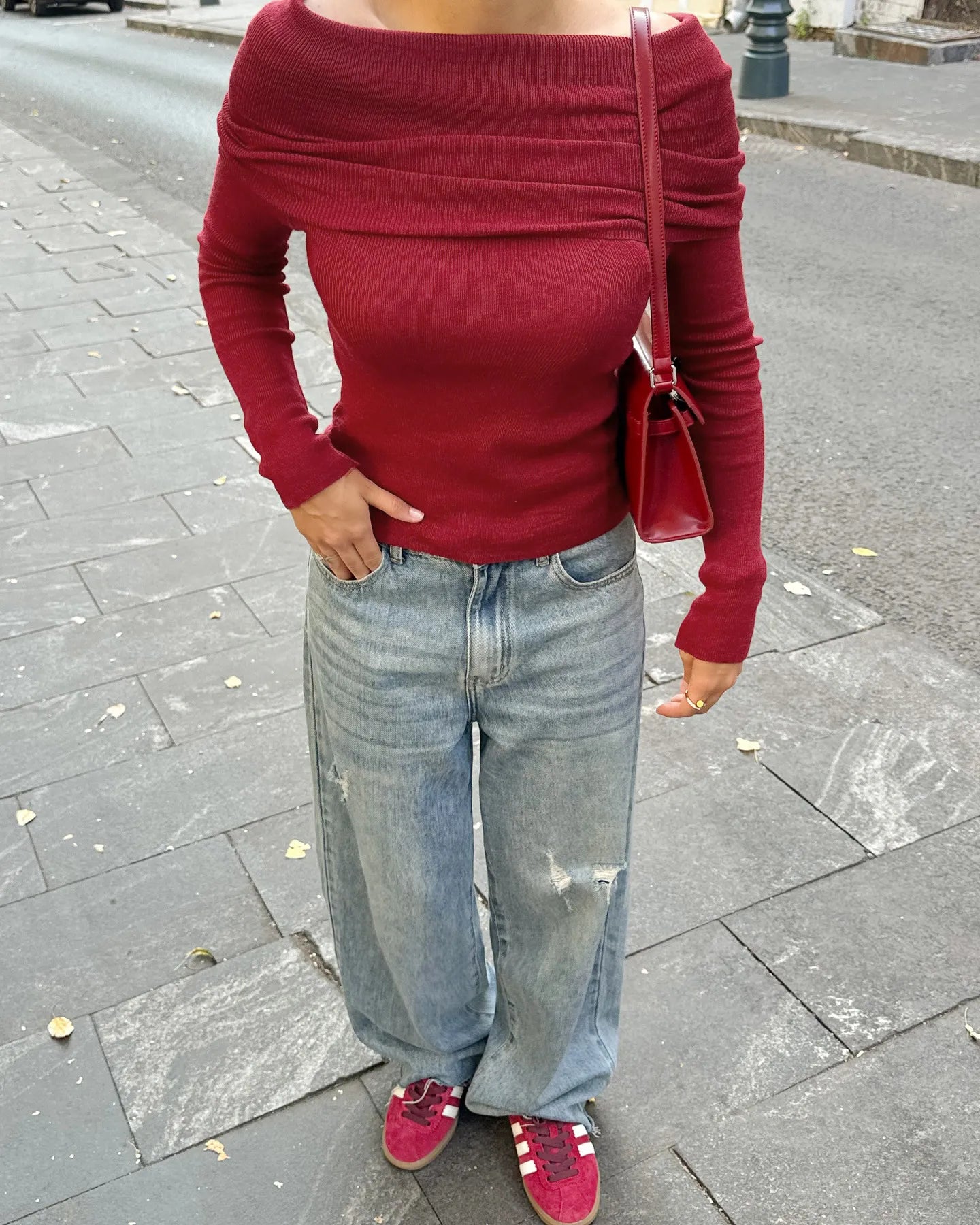 KEISHA | Rode Casual Chique Top Voor Dames - Comfortabel & Elegant