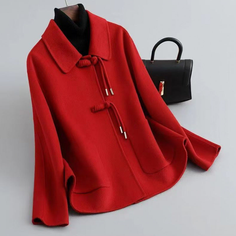 Wollen Dames Jas | Elegante Wolmix Jas Met Luxe Knoopdetails