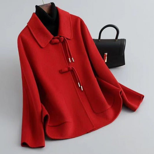 Wollen Dames Jas | Elegante Wolmix Jas Met Luxe Knoopdetails