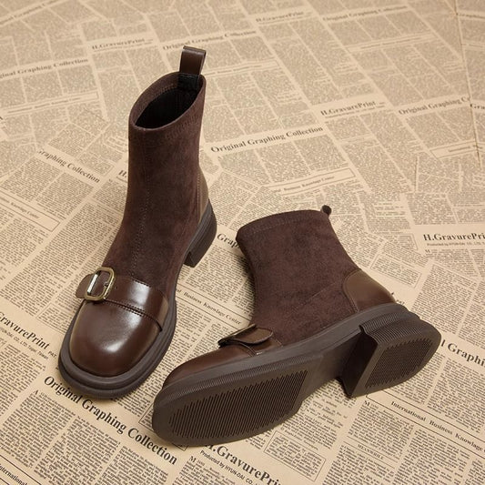 Suède Dames Buckle Boots | Warm, Stijlvol & Perfect Voor Elke Dag