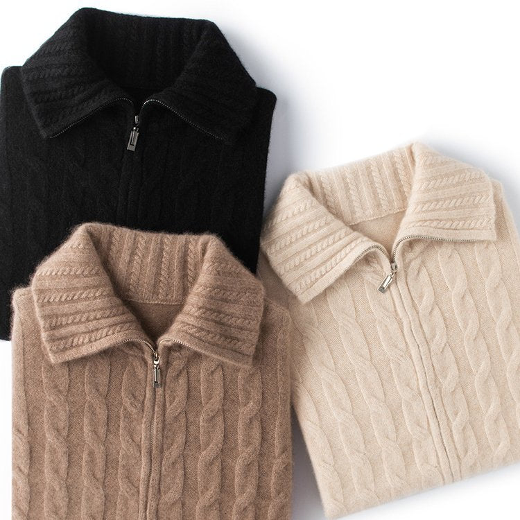Cable Knit Vest | Zacht Gebreid Vest met Rits Dames