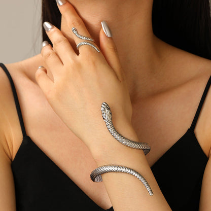Snake Sieradenset | Statement Ring & Armband