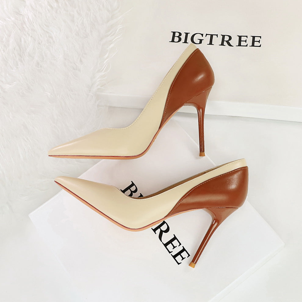 Bicolor Stiletto Hakken | Luxe, Verfijnd & Onweerstaanbaar Elegant