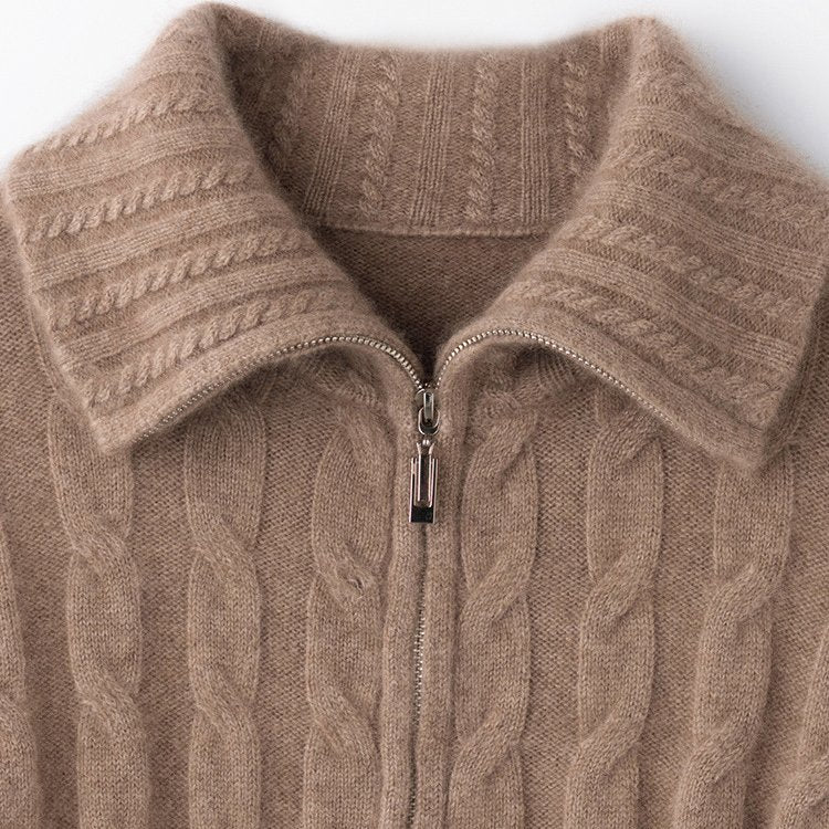 Cable Knit Vest | Zacht Gebreid Vest met Rits Dames