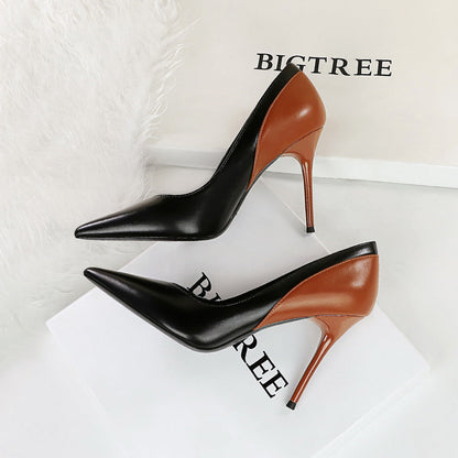 Bicolor Stiletto Hakken | Luxe, Verfijnd & Onweerstaanbaar Elegant