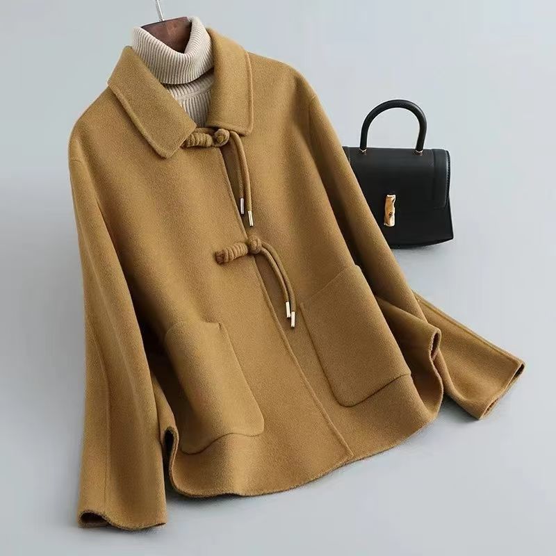 Wollen Dames Jas | Elegante Wolmix Jas Met Luxe Knoopdetails