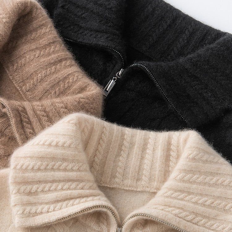 Cable Knit Vest | Zacht Gebreid Vest met Rits Dames