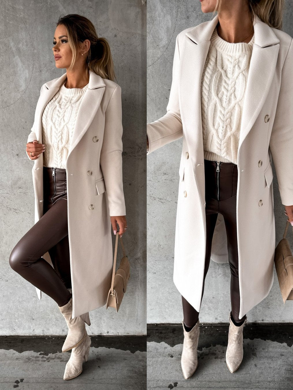 Lange Elegante Wintermantel | Luxe Warmte, Slanke Pasvorm & Tijdloze Klasse