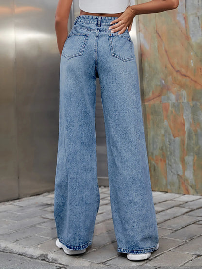 NIA | Wijde Damesjeans – Casual Denim met Ripped Details & Trendy Uitstraling
