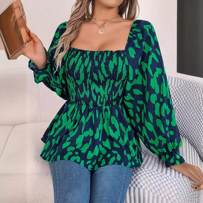 DORE | Getailleerde Blouse Top Voor Dames Met Dierlijke Print - Stijlvol & Luchtig