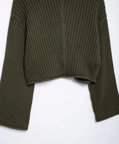NOA | Geribde Cropped Coltrui voor Dames – Warm & Modern Voor Koude, Onvoorspelbare Dagen