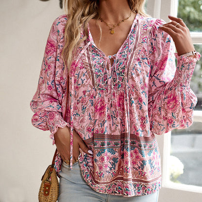 AVA | Zomerse Boho Blouse Voor Dames - Luchtig, Flatterend & Stijlvol