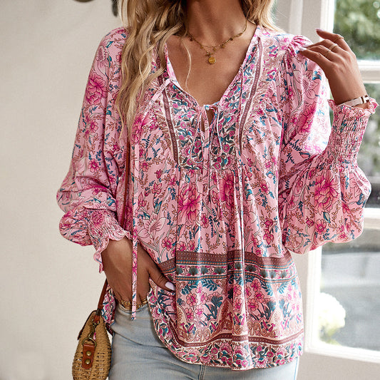 AVA | Zomerse Boho Blouse Voor Dames - Luchtig, Flatterend & Stijlvol