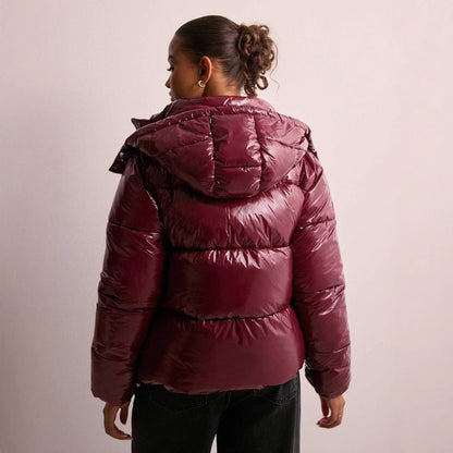 Glanzende Gewatteerde Dames Winterjas | Lichtgewicht Warmte & Waterafstotend Comfort