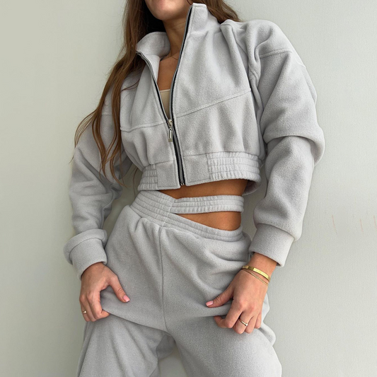 ANASTASIA | Elegante Fleece Trainingsset Voor Dames – Zacht, Flatterend & Ideaal Voor Stijlvolle Cozy Days