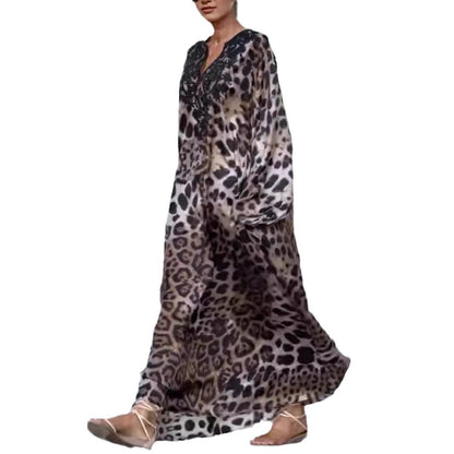LINA - Luipaard Jurk  Modieus, Comfortabel en Chic