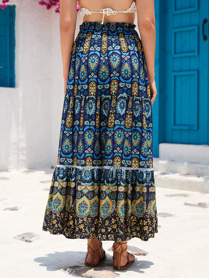 YMKE | Zomerse Maxi Rok Voor Dames Met Boho Print - Elegant, Uniek & Modieus