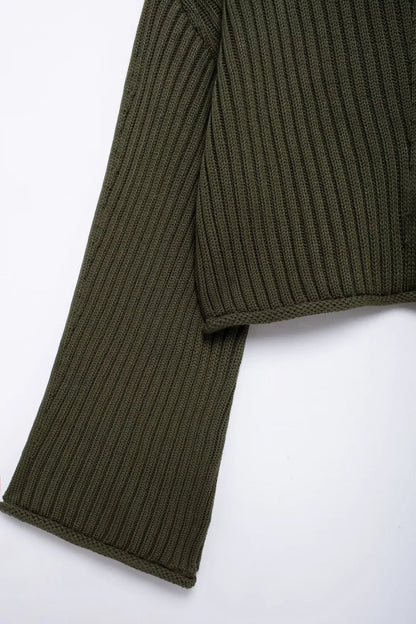 NOA | Geribde Cropped Coltrui voor Dames – Warm & Modern Voor Koude, Onvoorspelbare Dagen