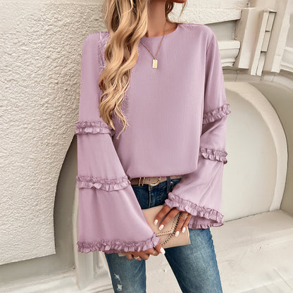 MARTINA | Elegante Top Met Ruches Mouwen Voor Dames - Stijlvol & Charmant
