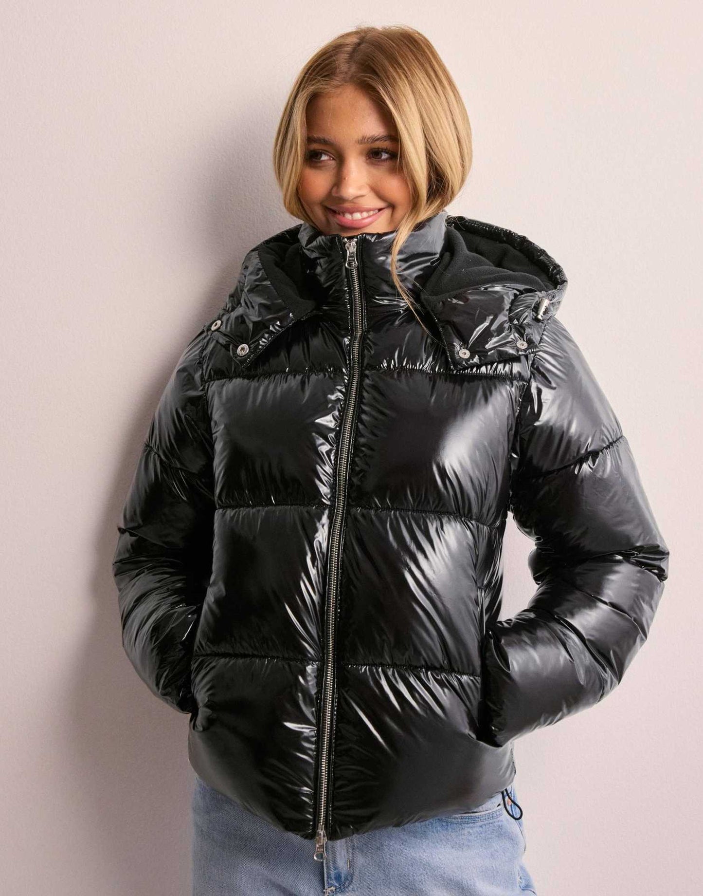 Glanzende Gewatteerde Dames Winterjas | Lichtgewicht Warmte & Waterafstotend Comfort