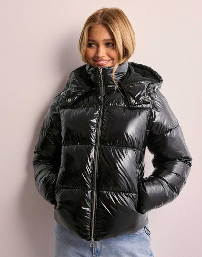 Glanzende Gewatteerde Dames Winterjas | Lichtgewicht Warmte & Waterafstotend Comfort