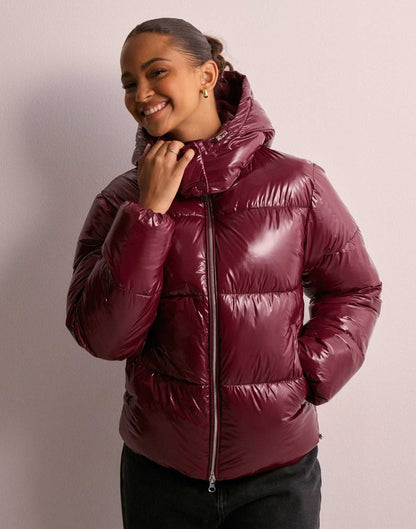Glanzende Gewatteerde Dames Winterjas | Lichtgewicht Warmte & Waterafstotend Comfort