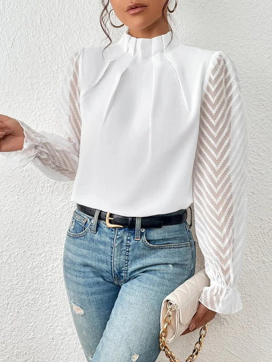 FIONA | Elegante Blouse Voor Dames Met Uniek Design & Luchtige Mouwen - Stijlvol & Tijdloos