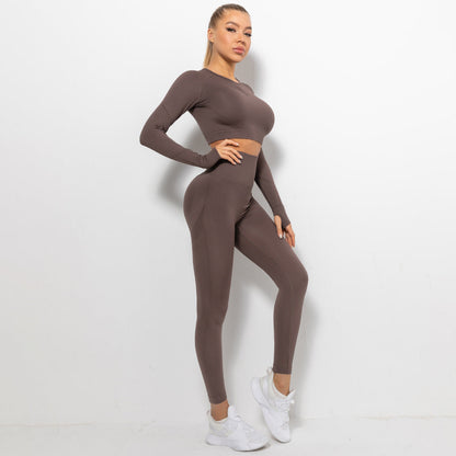 NYLA | Dames Sport / Pilates Set Met Lange Mouwen Top - 2-Delige Set