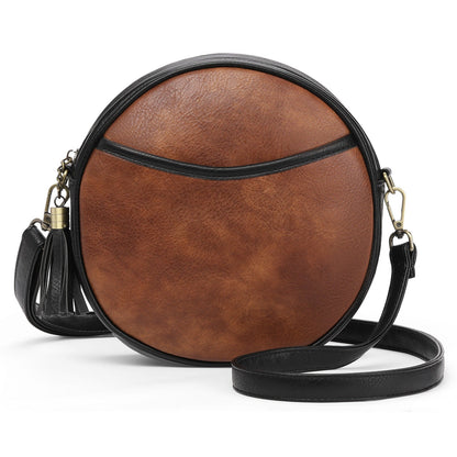 FABIENNE | Ronde Schoudertas Voor Dames Met Retro Style - Tijdloos, Stijlvol & Compact