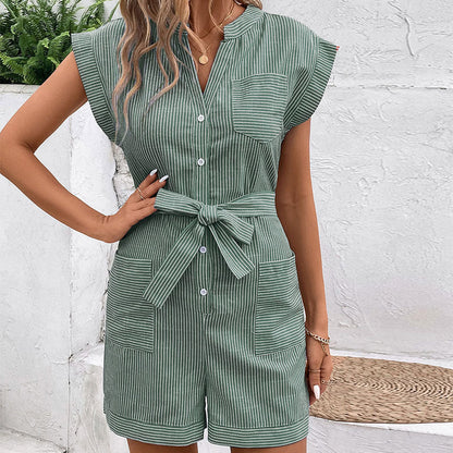 TILDA | Kort Gestreepte Dames Romper - Voor in de Zomer