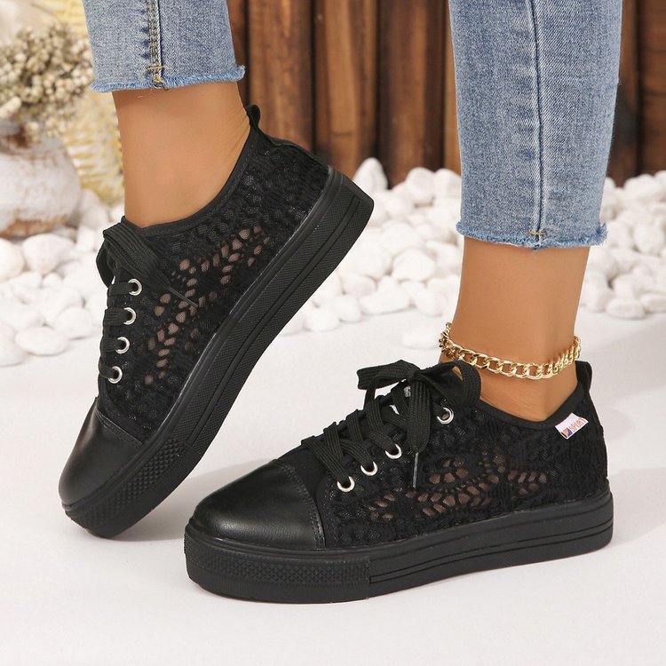 LIV | Luchtige Witte Canvas Lage Sneakers Voor Dames – Tijdloos, Casual & Comfortabel voor de Zomer