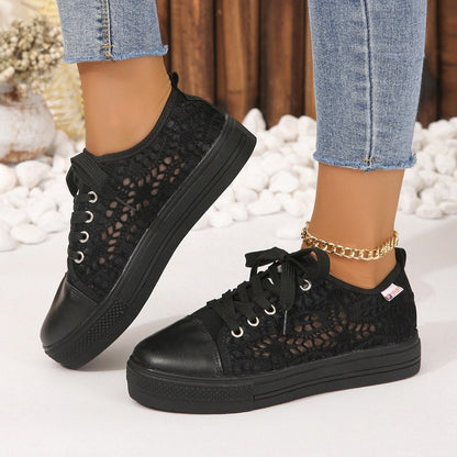 LIV | Luchtige Witte Canvas Lage Sneakers Voor Dames – Tijdloos, Casual & Comfortabel voor de Zomer
