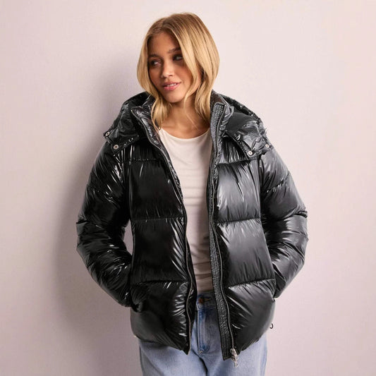 Glanzende Gewatteerde Dames Winterjas | Lichtgewicht Warmte & Waterafstotend Comfort