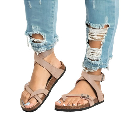 ELIZA | Casual Sandalen Voor Dames Met Kruisband & Gespen - Zomers, Stijlvol & Comfortabel