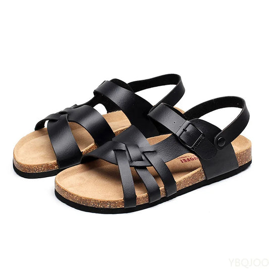 DORI | Comfortabele Sandalen Met Verweven Leren Bandjes & Verstelbaar - Stijl & Comfort