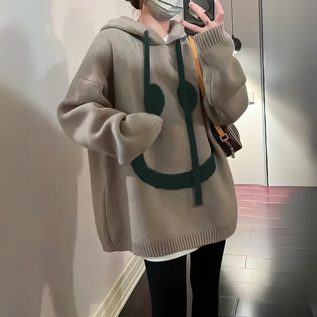 Oversized hoodie met smiley | Warm, speels & onweerstaanbaar comfy!