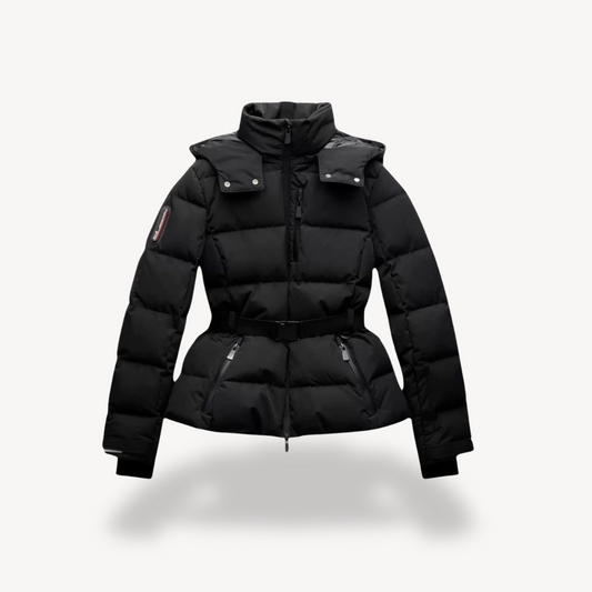 Dames Gewatteerde Puffer Jas Met Taille Riem – Warmte, Luxe En Stijl In Eén Jas