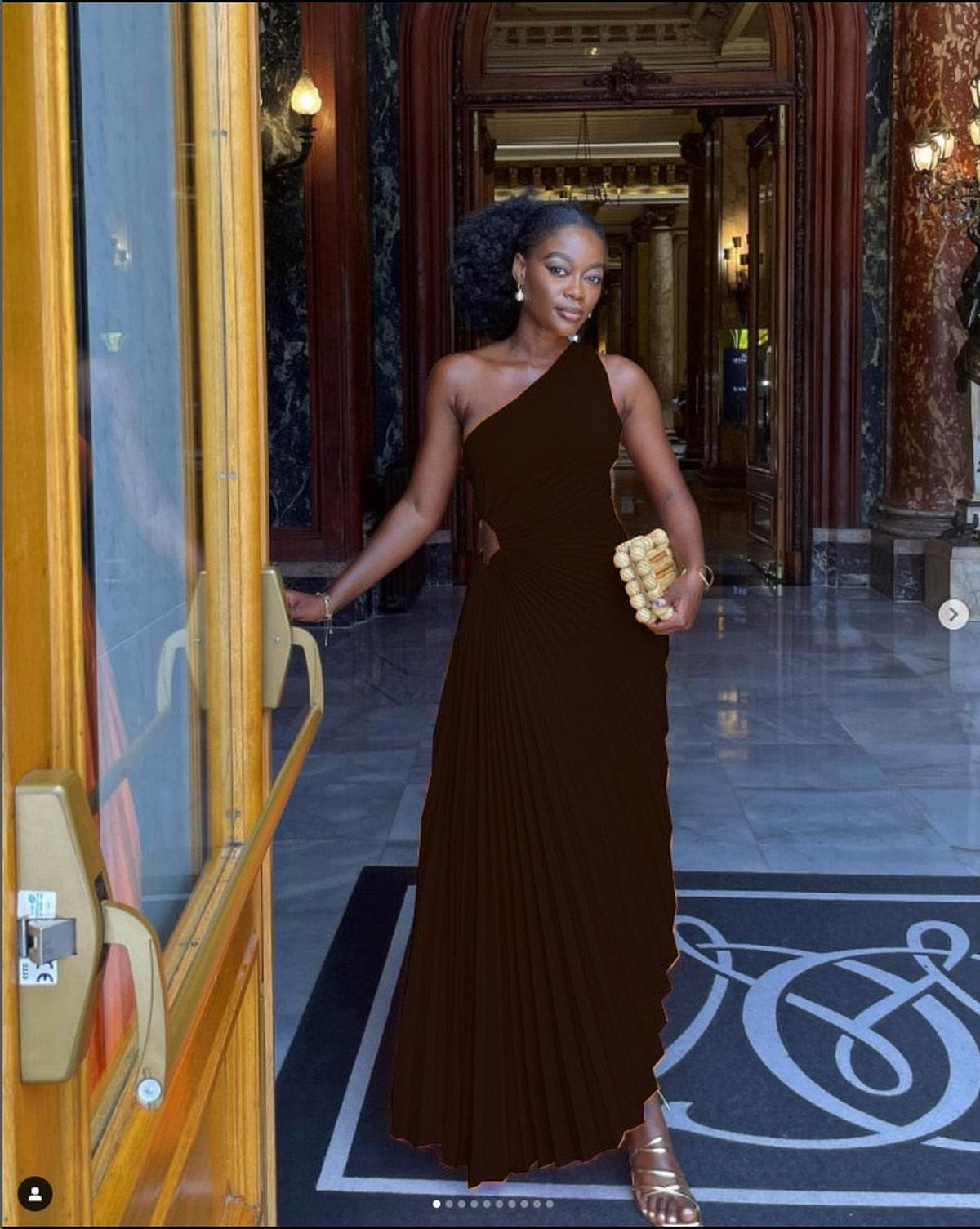 Plissé Eén-Schouder Avondjurk Voor Dames | Luxe Vloerlange Formele Jurk