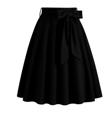 LOU | Elegante Dames A-lijn Midirok met Zijstrik – Hoog Getailleerd & Flatterend Silhouet