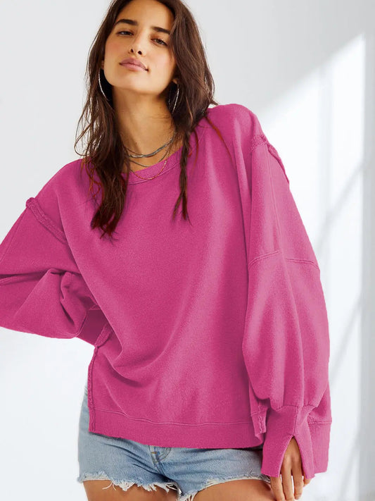 LIV | Oversized Damestrui Van Katoenmix – Casual, Comfortabel & Tijdloos Modieus