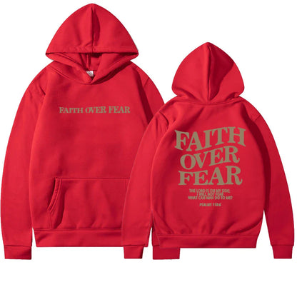 FAITH | Hoodie Voor Dames Met ‘Faith Over Fear’ Print – Zacht, Geloofsvol & Perfect Voor Elke Dag
