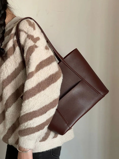 Dames leren handtas met top handvat | Tijdloze luxe voor elke dag