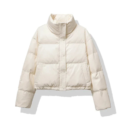 Cropped Glanzende Pufferjas Dames | warm, stijlvol en perfect voor koude dagen