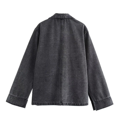 NOOR | Tweedelige Dames Set In Washed Denim Look – Relaxed, Stoer & Comfortabel Voor Elke Dag