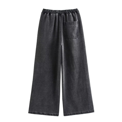 NOOR | Tweedelige Dames Set In Washed Denim Look – Relaxed, Stoer & Comfortabel Voor Elke Dag