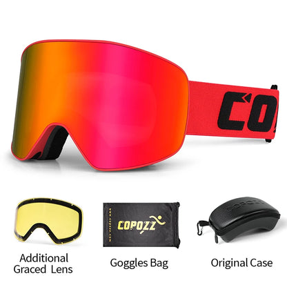 Professionele Ski Bril | Dubbele Anti-condens Lens Met UV400 & Breed Zicht