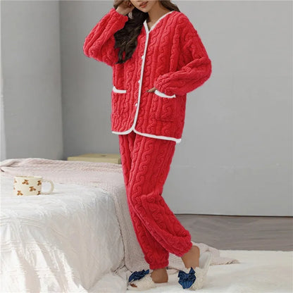Dames Pyjama-Set | Klassiek, Stijlvol, Warm En Tijdloos Voor De Winter