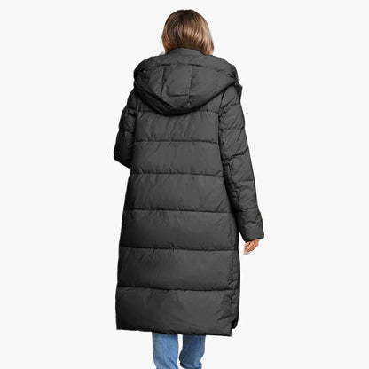 Lange Dames Winterjas Met Capuchon Voor Maximale Warmte & Luxe Comfort