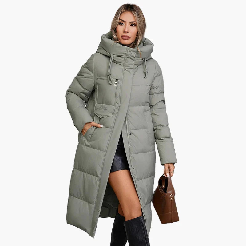 Lange Dames Winterjas Met Capuchon Voor Maximale Warmte & Luxe Comfort