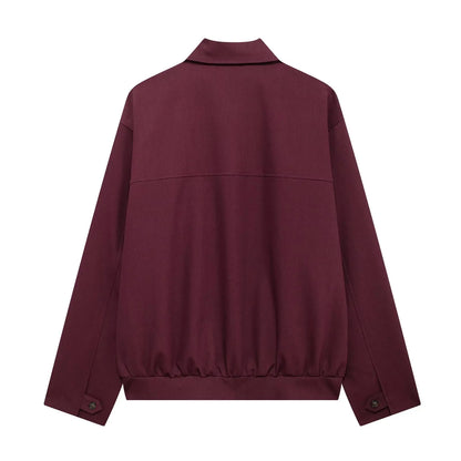 MIRELLA | Bordeaux Rode Damesjas Met Rits – Stijlvol, Modern & Perfect als Tussenjas